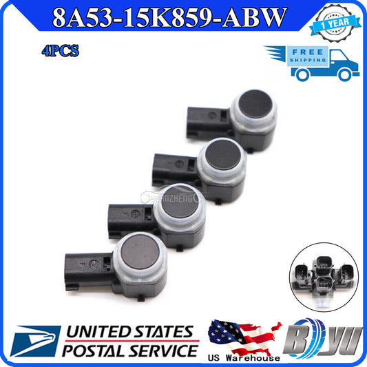 8A53-15K859-ABW Black 4-Piece Bumper Parking PDC Assist Sensor for Ford Focus Explorer