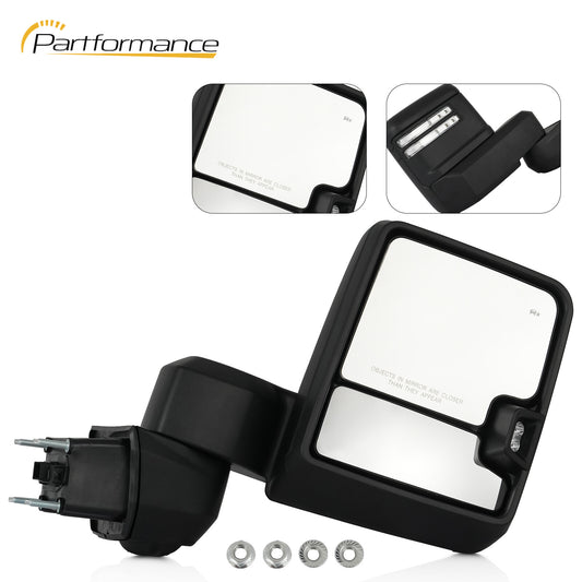 The passenger-side black side mirror is suitable for 19 to 24-inch for Chevrolet Silverado for GMC for Sierra