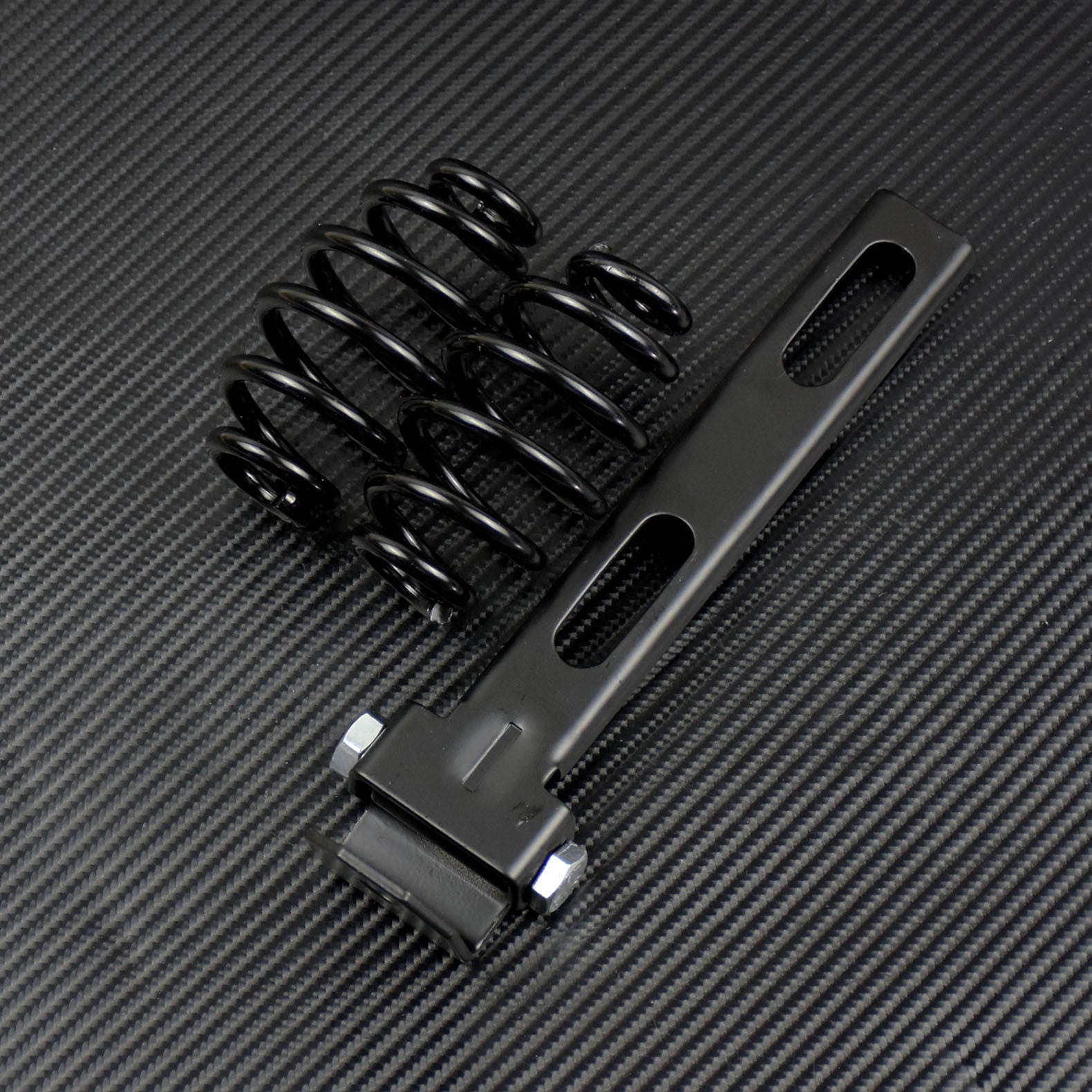 3 Black Solo for Seat Spring + Bracket Mounting Fit for Harley for Yamaha Racer Bobber