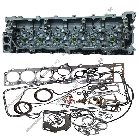 6HK1 Complete Cylinder Head Assy  Full Gasket Set Fit for Isuzu Excavator Engine