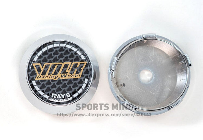 4x60mm Volk Racing Badge Wheel Center Cap Hub Cap Edge Cap Badge Chrome Plating TE37