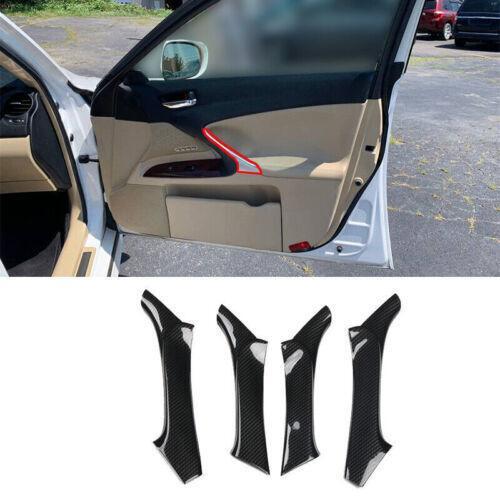 Carbon Fiber Inner Door Armrest Panel Cover 4pc for Lexus IS F/250/350 2006-2013