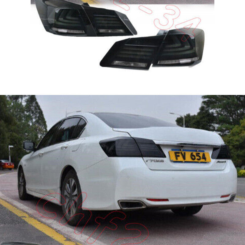 for Honda Accord 2014-2017 Smoke Black LED Rear Lamps Taillights Dynamic Signal