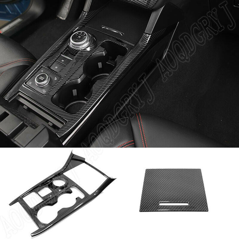 Carbon fiber Inner Gear Shift Box Panel Cover trim for Ford Explorer 2020-2022