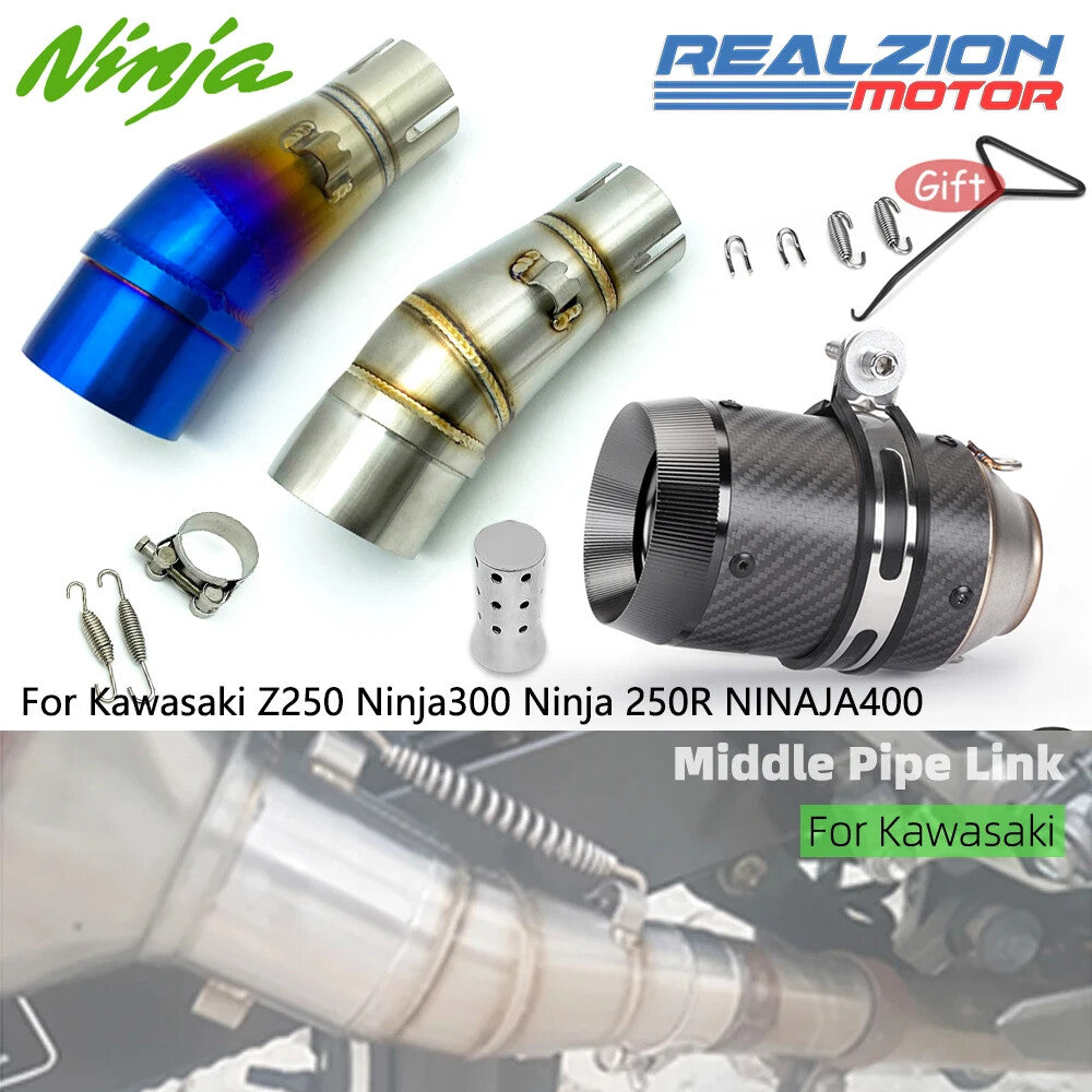 Exhaust Muffler 51mm Tail Pipe Motorcycle Escape Link Pipe for Kawasaki Z250