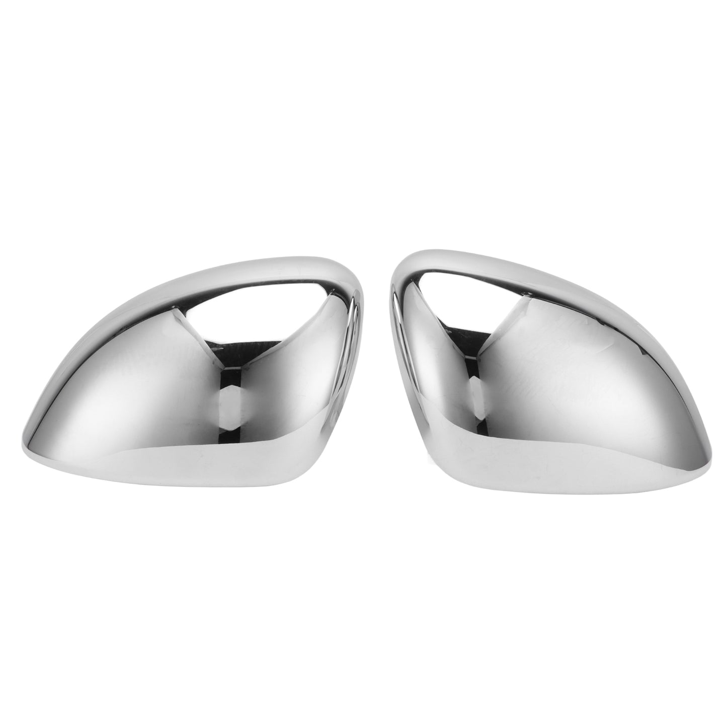 Auto 2Pcs Rear View Mirror Covers Chrome Glossy Back Adhesive For 500X 20142019