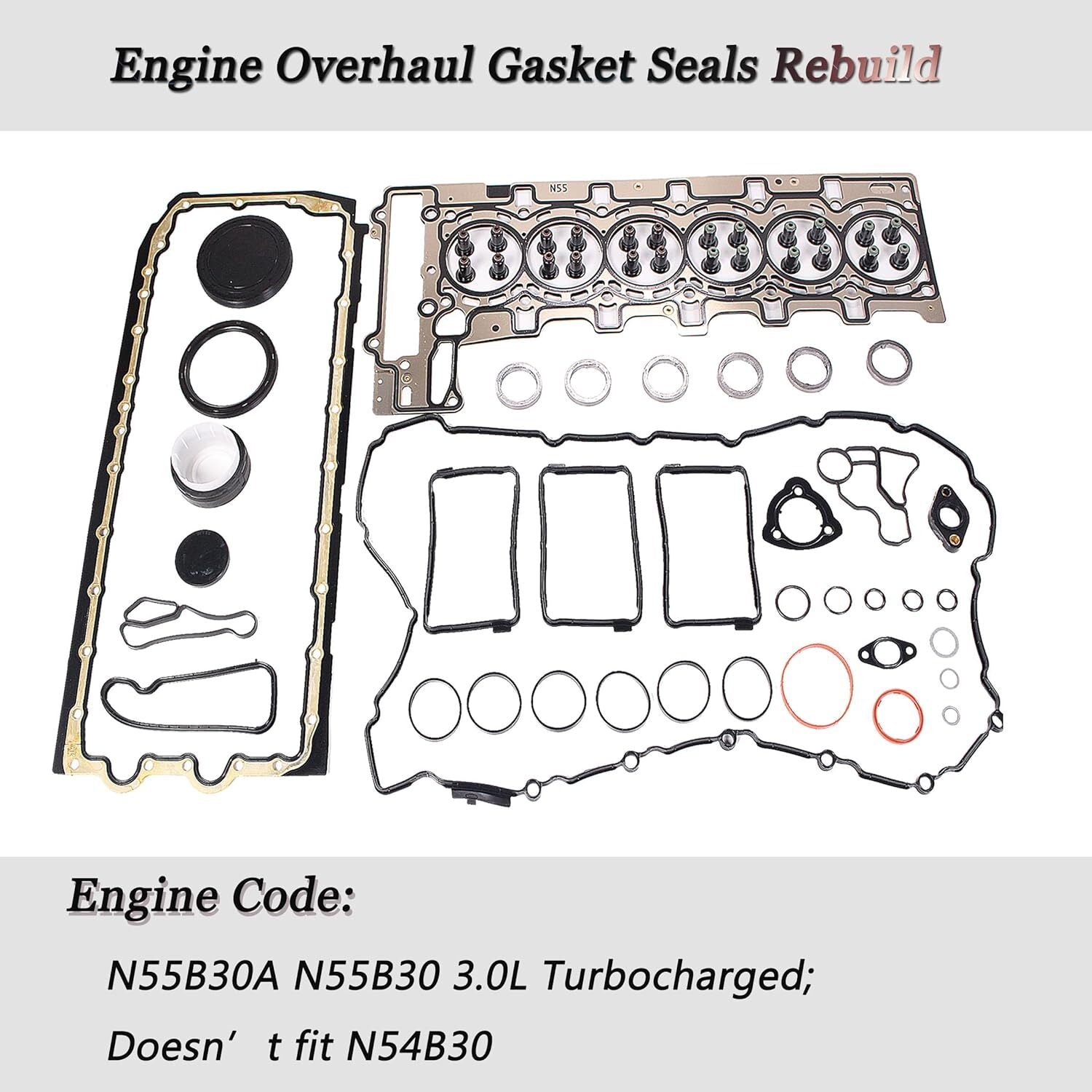 Engine Full Gasket Set for BMW 135i 335i M135i 435i 535i 640i X5 X6 3.0T N55B30