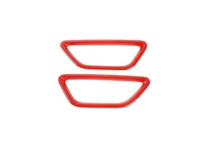 Paint Red for Seat Adjustment Button Panel Trim 2PCS Fit for Ford for Mustang 2015-2022