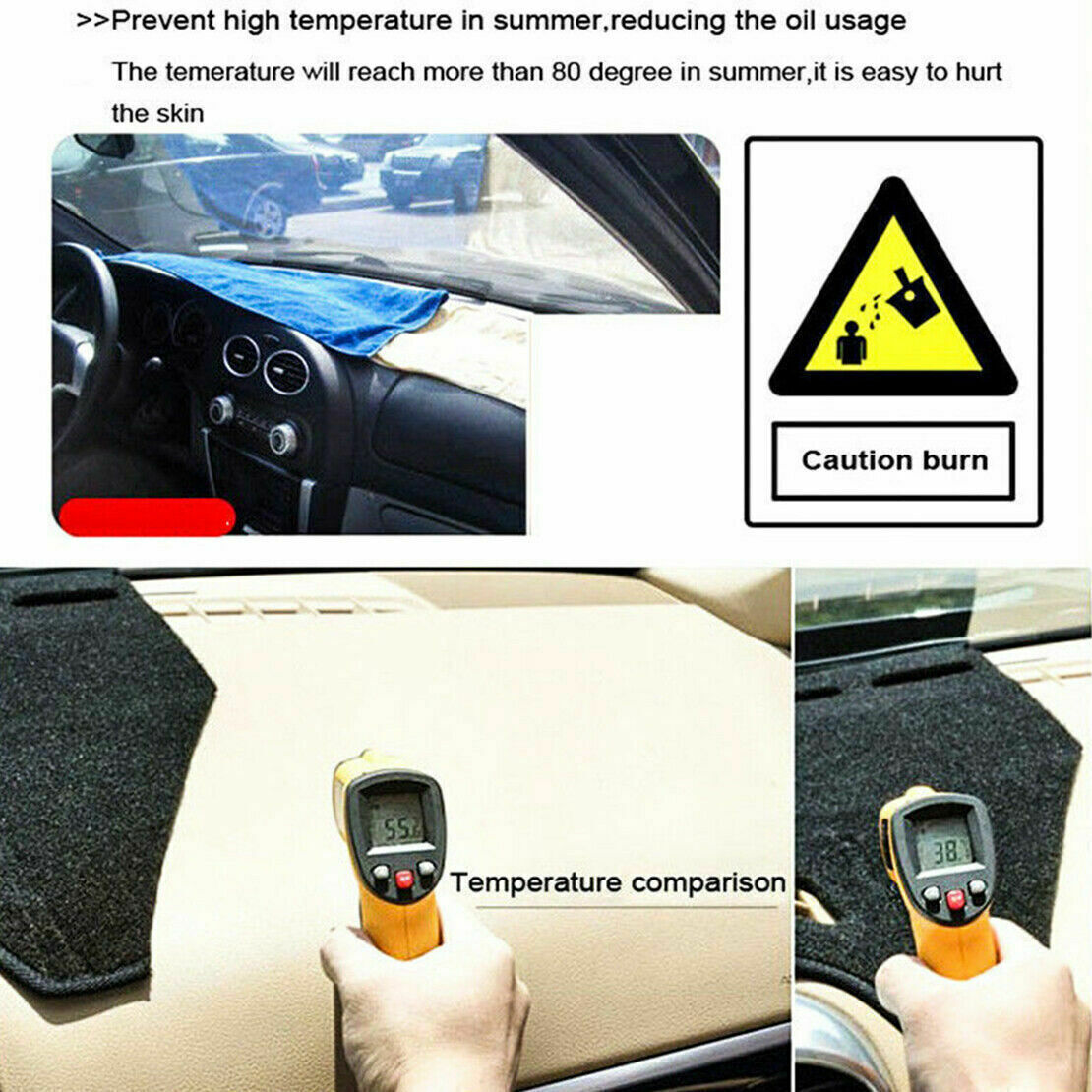 1X Inner Dashboard Dash Mat Non-slip DashMat Sun Shade for Tesla Model X 16-2019