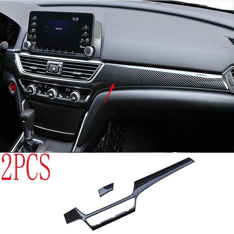 Car for Honda Accord 18-22 Carbon Fiber ABS Central Console Dashboard Strip Trim