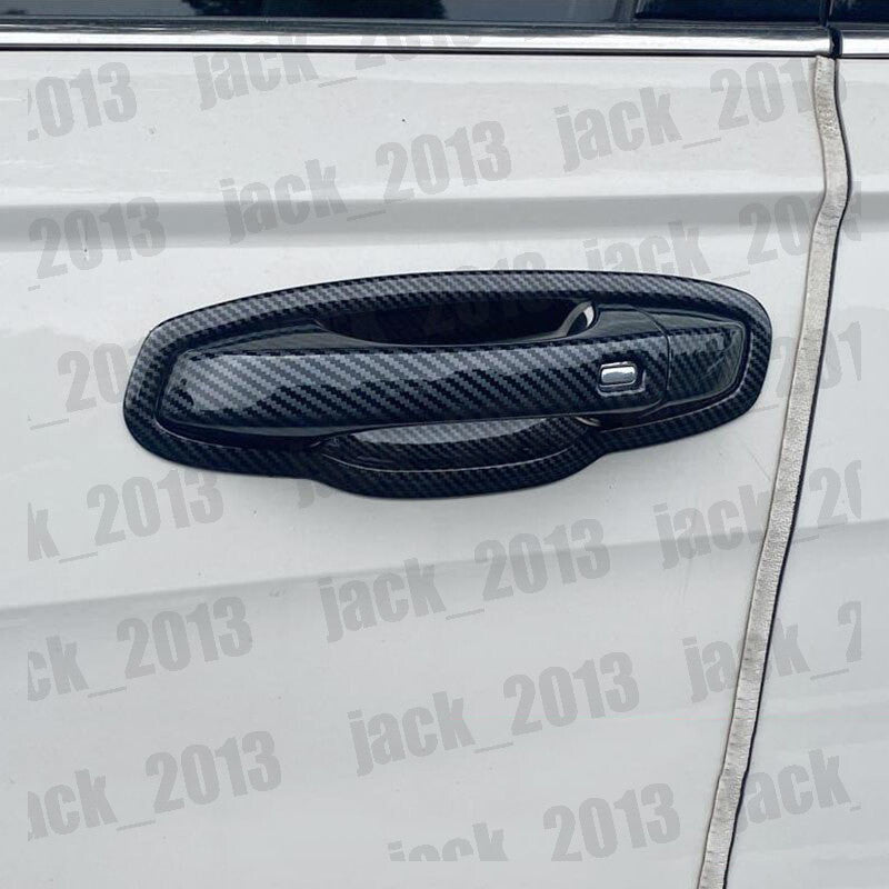 carbon fibre Side for Smart Door Handle Covers Trim for Volkswagen for VW Atlas 2017-21