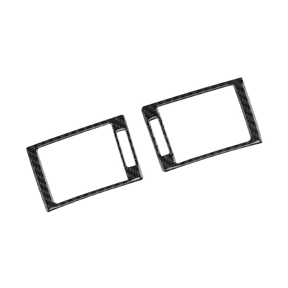 2X Car Left & Right Air Outlets Panel Trim Carbon Fiber for Audi for A4 S4 2005-2008
