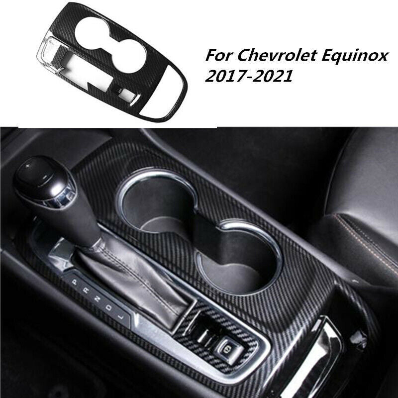 Carbon Fiber Gear Shift Box Panel Cover Trim Fit for Chevrolet Equinox 2017-2021