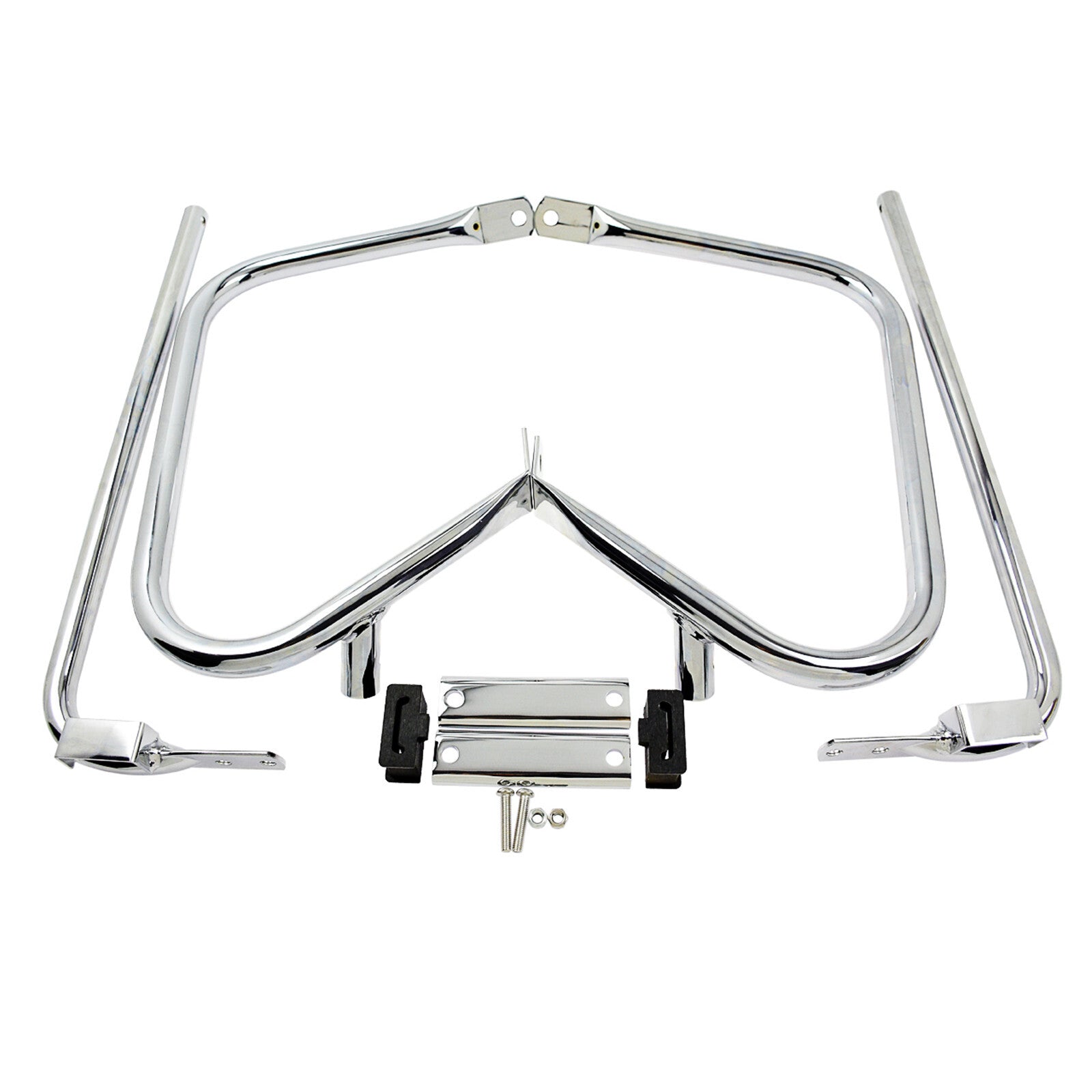 Chrome Rear Saddlebag Bracket Guard Bar Fit for Harley Electra Road Glide 97-08