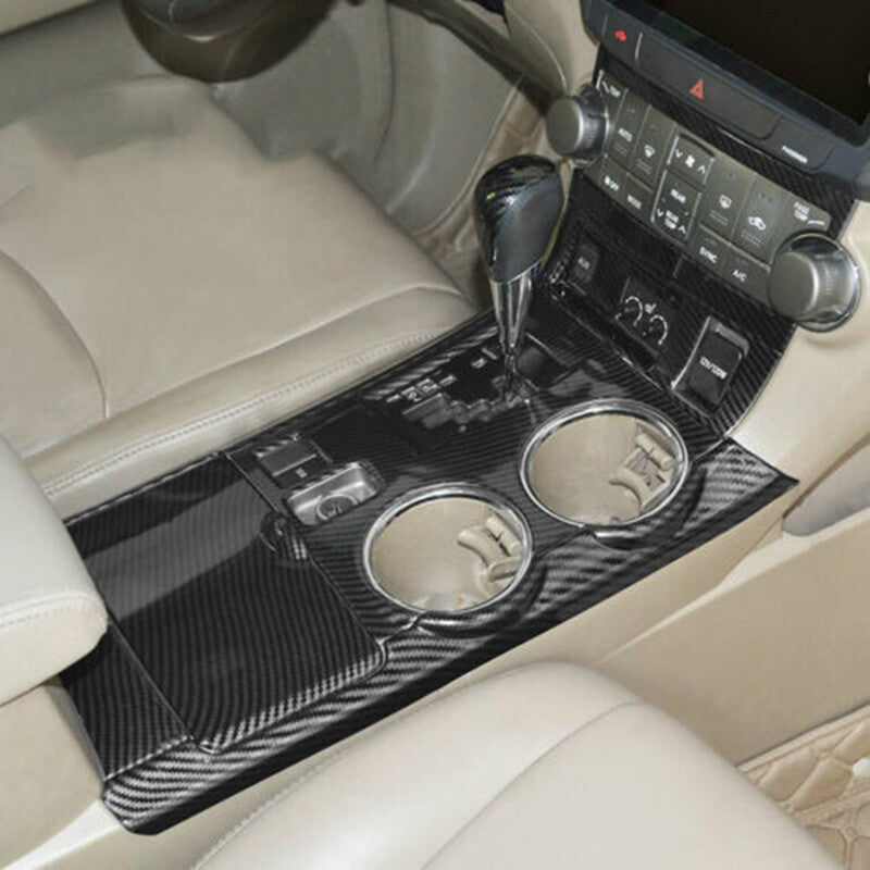 for Toyota Highlander 2008-13 Carbon Fiber Central Console Gear Shift Panel Trim