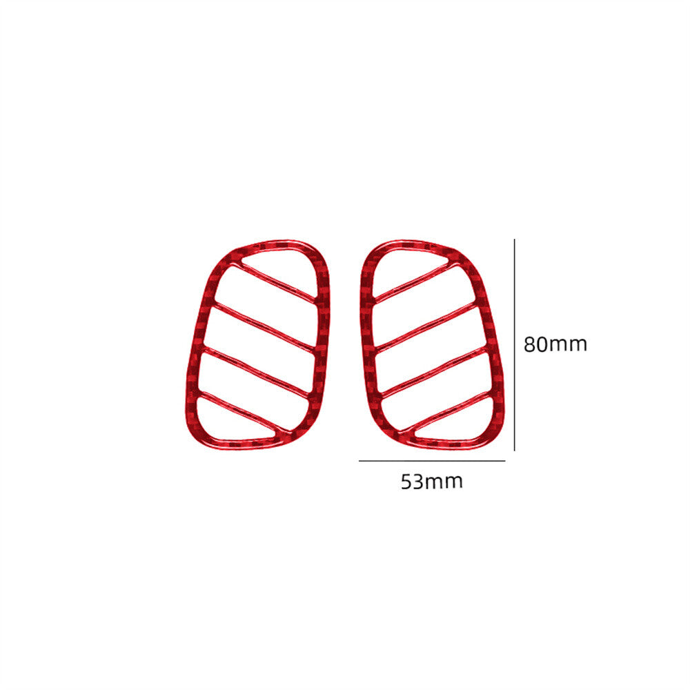 2¡ÁRed Carbon Fiber Dashboard Demist Air Vent Outlet Trim for Jaguar XF 2009-2011