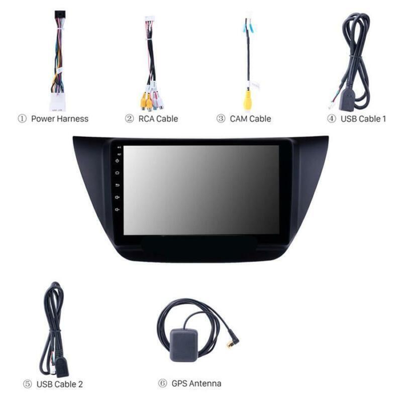 Car Android 8.1 9 2Din Radio stereo Player For 2006-10 for Mitsubishi lancer ix