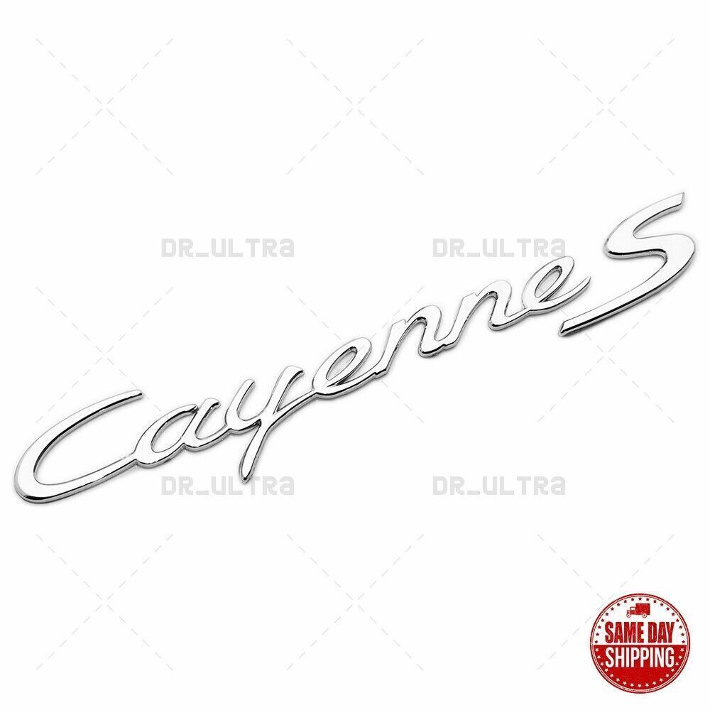 Chrome Look for Cayenne S Letters Rear Badge Emblem Deck lid 958-559-675-01