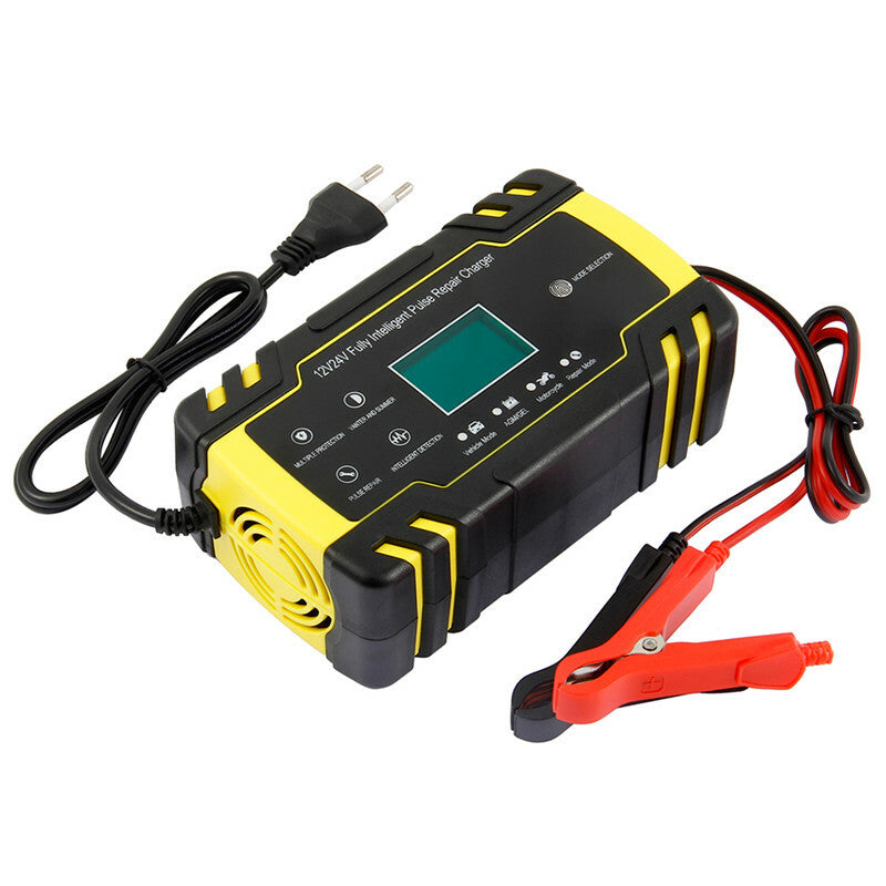 Car Battery Charger Power Pulse Repair Chargering Tool Wet Dry Lead Acid EU Plug