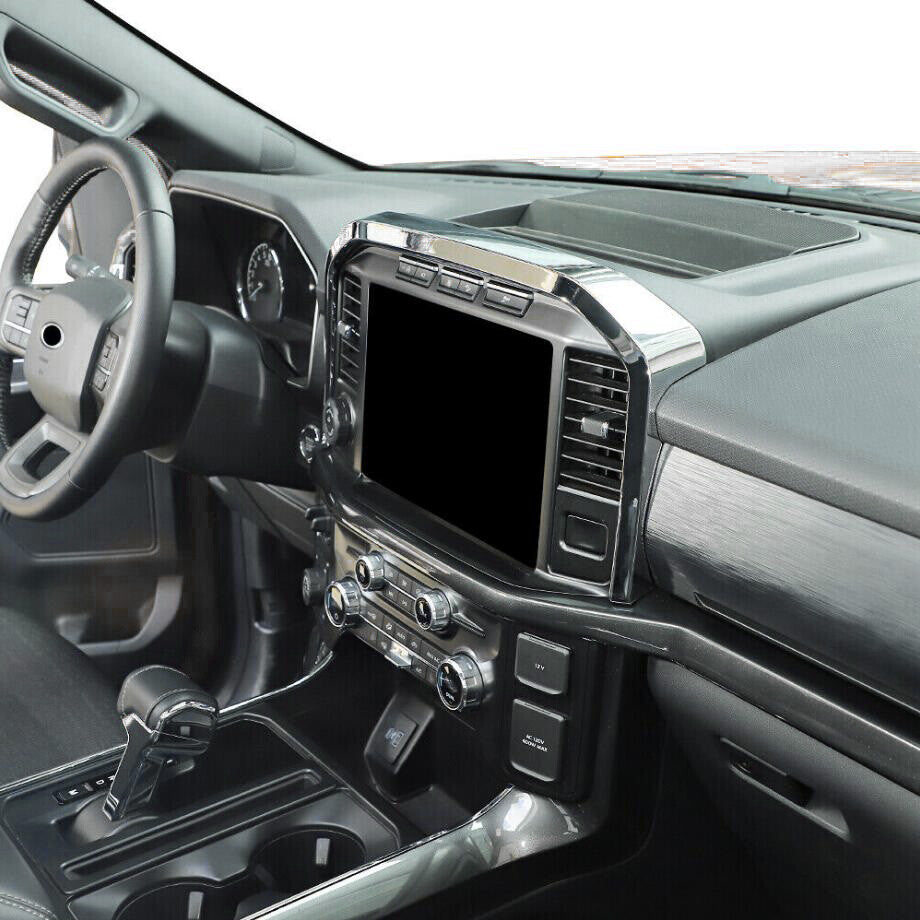 Suitable for 21-23 for Ford F150 F-150 Chrome Center Console GPS Navigation Cover Trim Frame