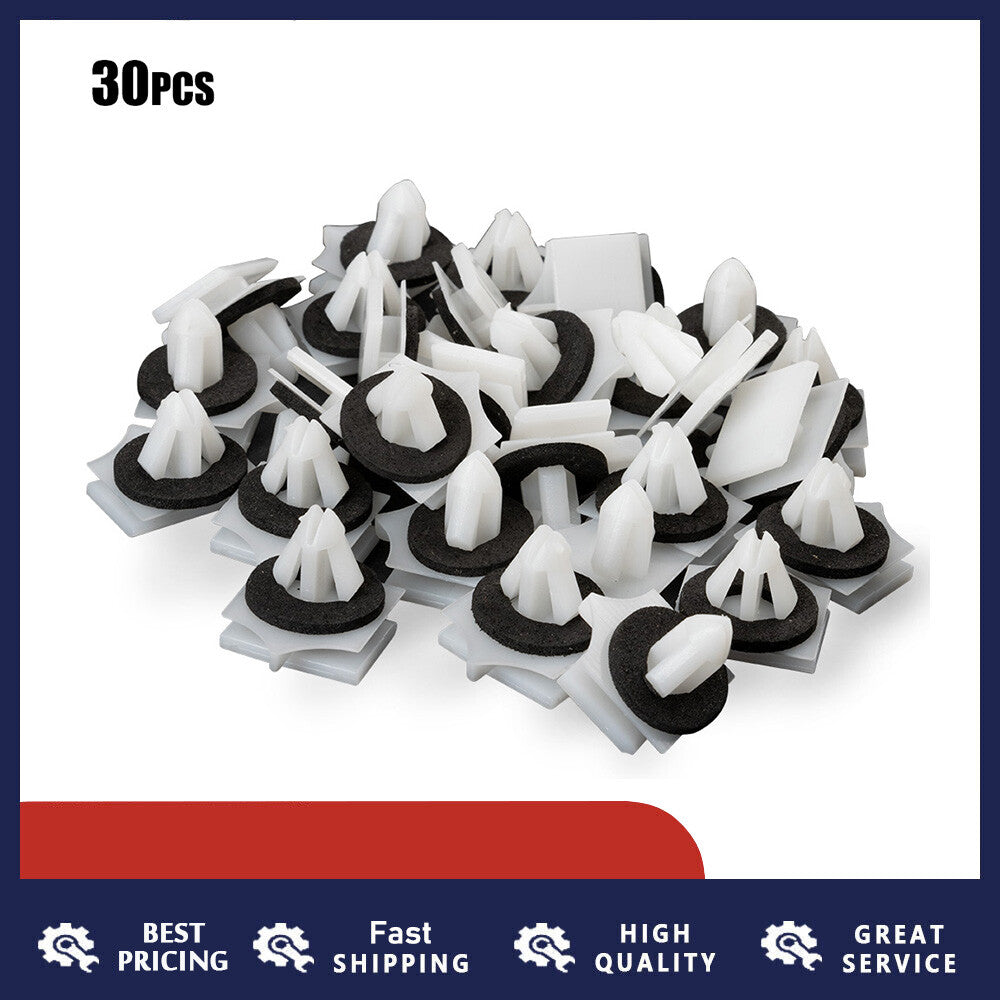 30-piece pack of new W716503-S300 molded clip rocker panel deck cover for Ford Fusion MKZ