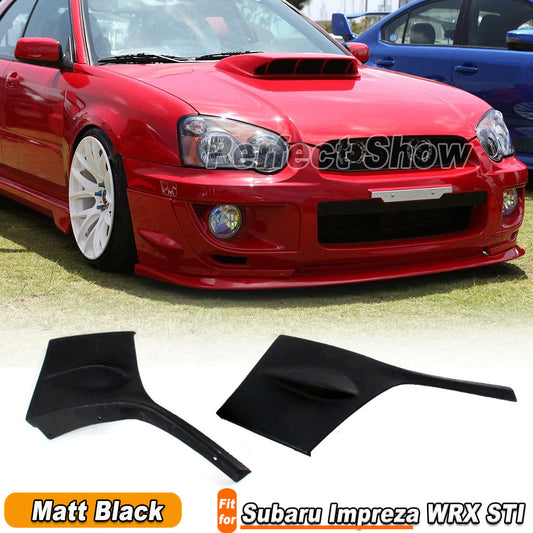 PairPU Front Side Splitter Spoiler Bumper Flaps for Subaru Impreza WRX STI 04-05