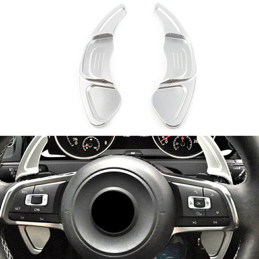 Silver Steering Wheel Paddle Shifters Extension Fit for VW 2015-2019 2016 for Golf 7