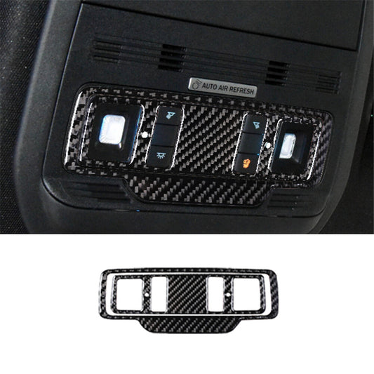 2X Reading Light Frame Panel Trim Carbon Fiber for Ford for Mustang Mach-E 2021-2022