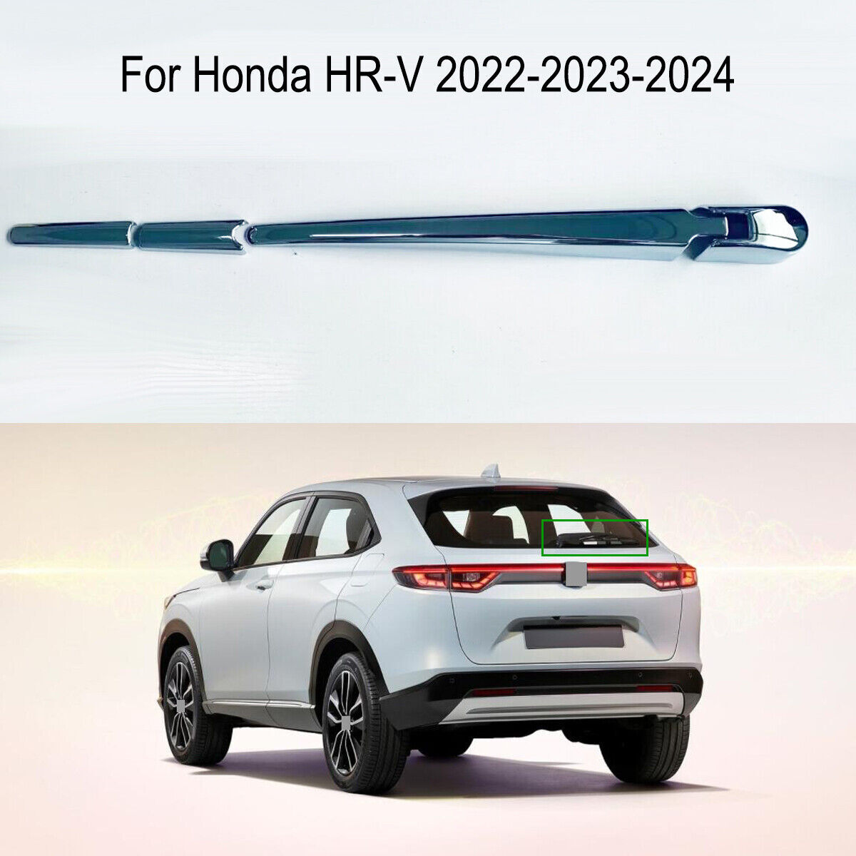 Chrome ABS Rear Window rain Wiper blade cover Trim Deco for Honda HR-V 2023-2024
