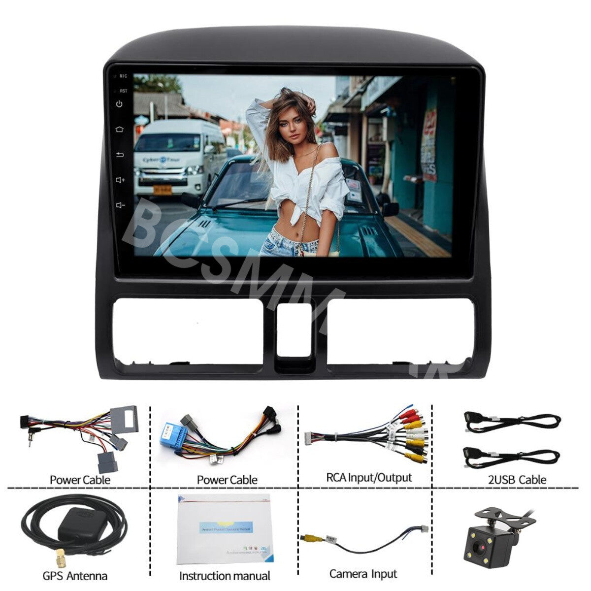9 Car Radio For Apple Carplay Andriod Auto Fit For 2002-2006 for Honda CR-V Camera