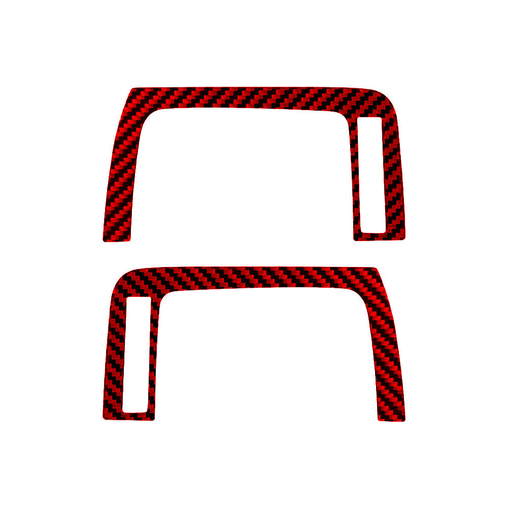 2x Red Carbon Fiber Front Door Vent UP Frame Trim for Honda Ridgeline 2017-2020