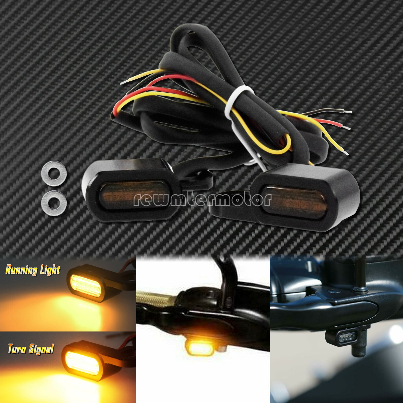 LED Clutch Turn Signal Indicator Running Light Fit for Harley Touring Softail
