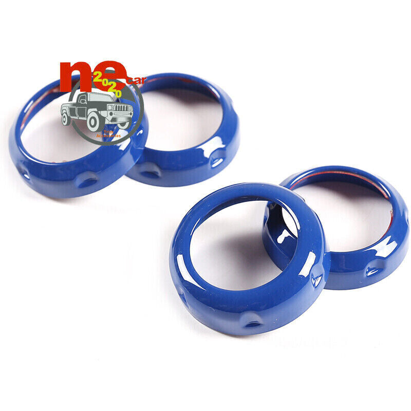 ABS Blue Central Control Air Condition Ring Knob Cover For Tyota Tcoma 2014-2020