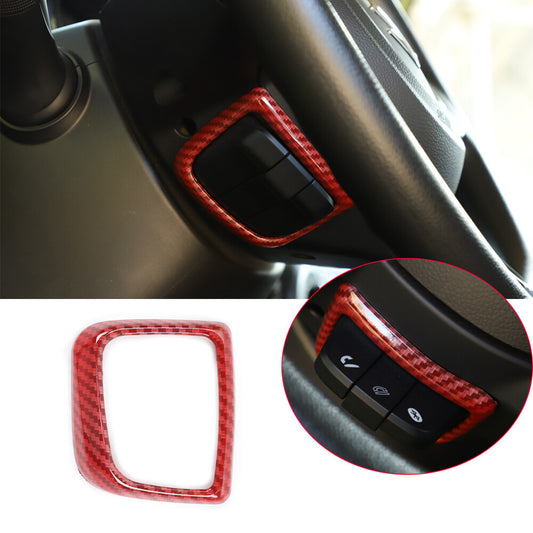 for Suzuki for Jimny 2019-2022 Car Phone Button Decorative Trim ABS Red Carbon Fiber