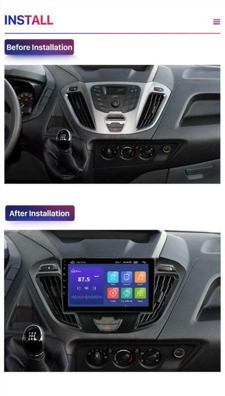 9 For 2013-18 for Ford Transit Radio Android 10 Stereo GPS Navigation Player MP5 FM