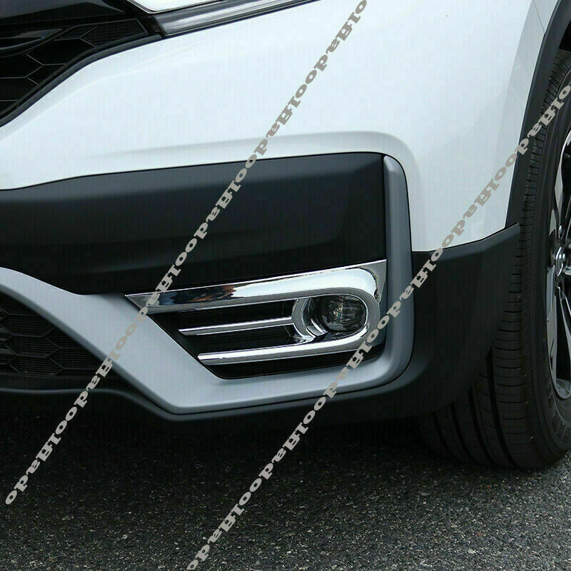 for Honda CRV CR-V 2020-2022 ABS Chrome Front Fog Light Lamp Cover Frame Trim 2X