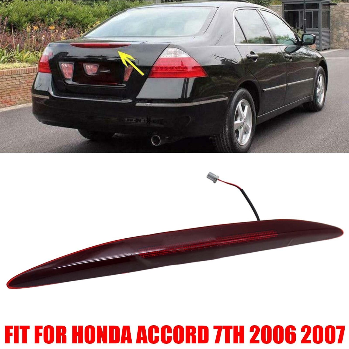 for Honda Accord 7th 2006-2007 Car High Mount 3rd Brake Tail Lamp Stop Light AT