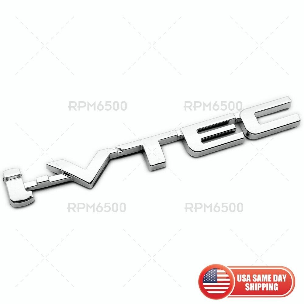 Applicable to for Honda i-VTEC VTEC logo badge JDM nameplate sport silver chrome-plated
