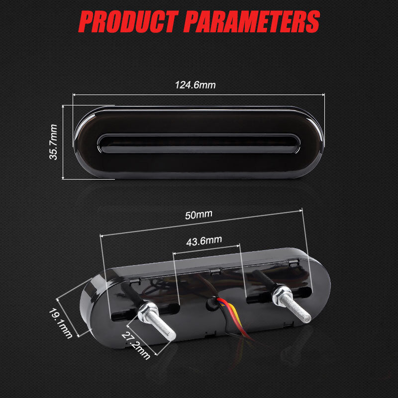 Motorcycle Turn Signal Tail Light Bar LED Running Brake Stop Flowing ATV UTV