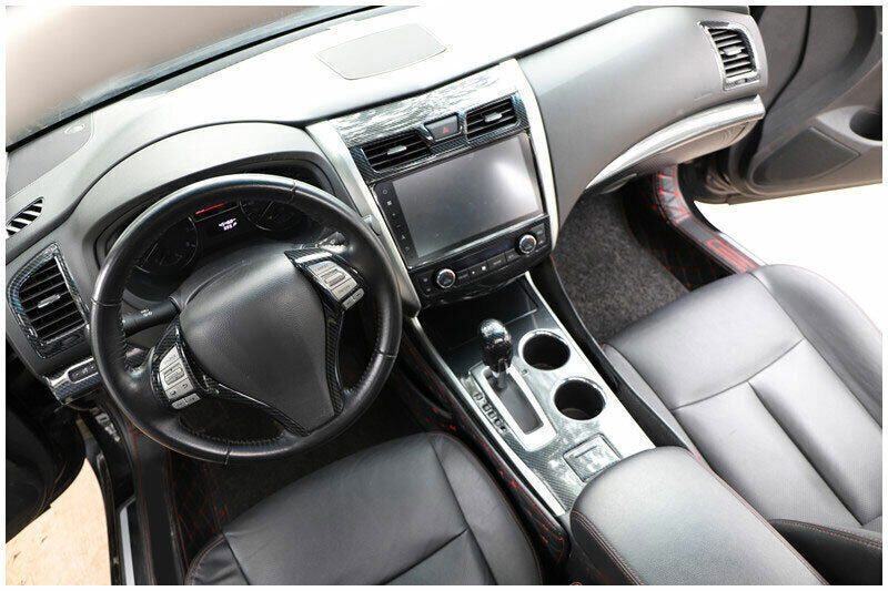 Car Console AC Switch Control Panel for Nissan Altima Teana 2013-18 Carbon Fiber