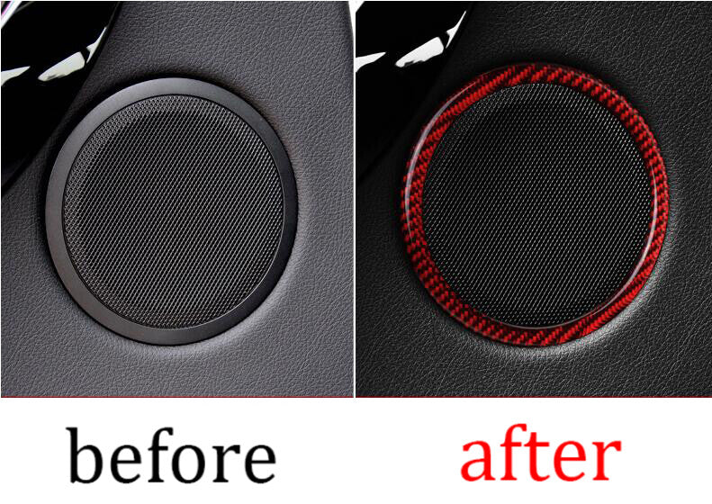Carbon Fiber Red Interior Cover Trim for BMW 3 Series E90 E92 E93 2005-2012
