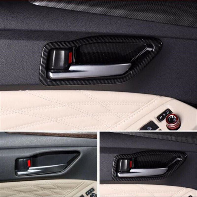 for Toyota for Avalon 2019-2021 4PCS Carbon Fiber Inner Door Handle Bowl Cover Trim