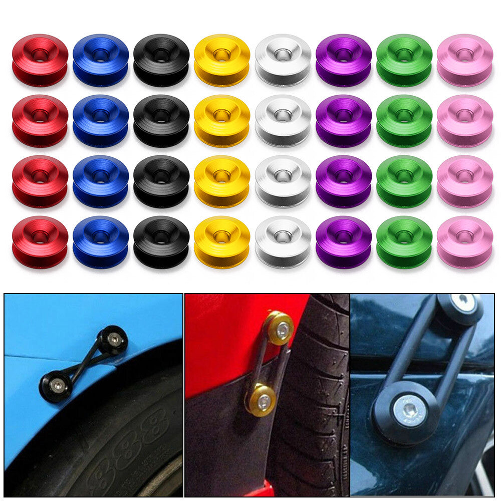 Multi-Color Quick Release Fasteners Bumper Trunk Fender Hatch Lids Kit Aluminum