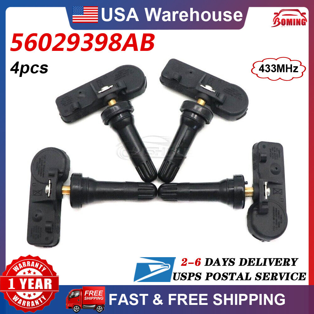 56029398AB 68241067AB 4-piece Tire Pressure Sensor (TPMS) for Dodge for Chrysler for Jeep for RAM