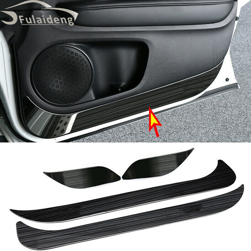 4P for Honda Vezel HR-V 2016-2020 Black Car Door Anti-Kick Pad Guard Cover Trim