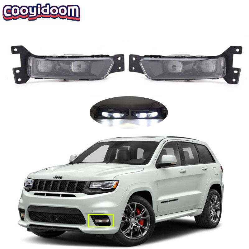 LED Front Fog Lamps Daytime Driving Lights for Jeep Grand Cherokee 2017-22 LHRH