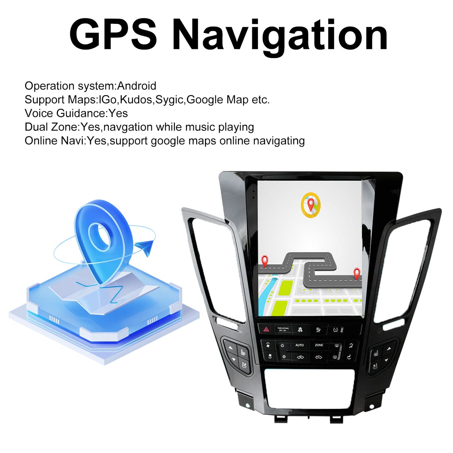 CarPlay radio multimedia player for Cadillac CTS 07-12 Android 11 GPS stereo