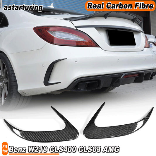 Fit for Benz W218 CLS400 CLS550 CLS63 AMG 2015-18 Carbon Rear Fins Vents Canards