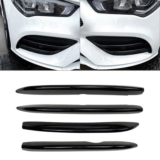 Front Fog Light Decorative Cover Trim for Mercedes-Benz CLA C118 2020+ Black
