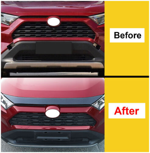 2019-2023 Fit for Toyota RAV4 Front Engine Hood Center Grille Strip Carbon Fiber